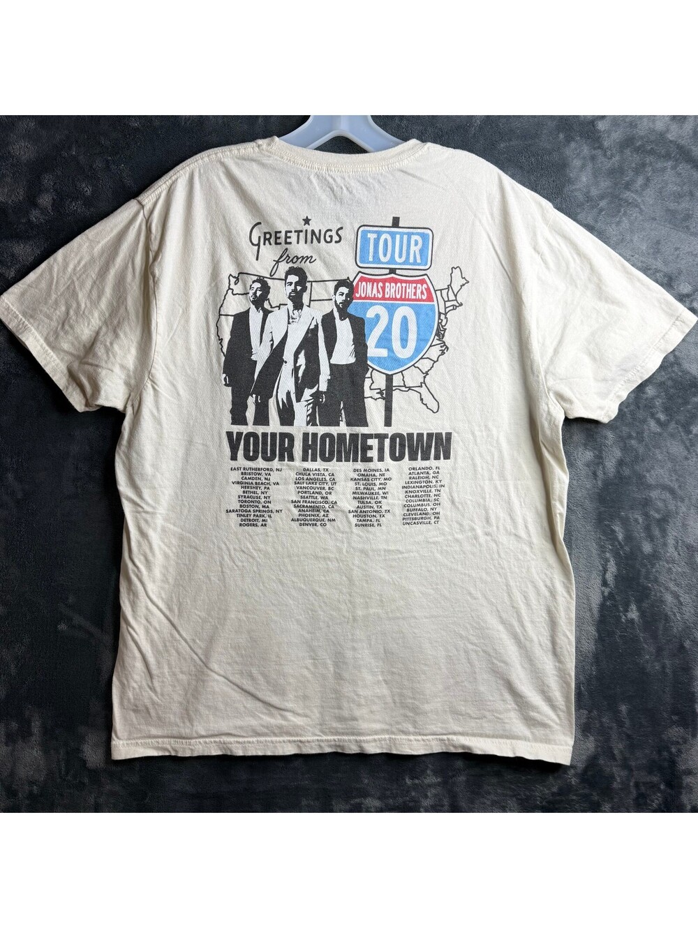 Jonas Brothers Greetings from your Hometown tour T-Shirt Women's Sz Large